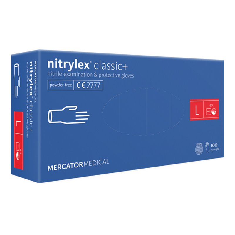 Manusi Protectie Albastre Din Nitril Classic L Set 100Buc Nitrylex