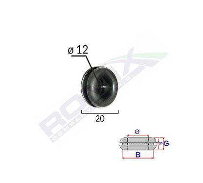 Capac Cauciuc Inchis Universal Diametru 12Mm Set 5 Buc