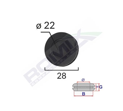 Capac Cauciuc Inchis Universal Diametru 22Mmset 5 Buc