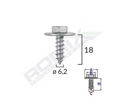 Surub Fixare Elemente Motor Pentru Toyota 6.2X18Mm Set 10 Buc