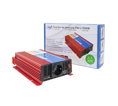 Invertor De Tensiune Pni L1200W Alimentare 12V Iesire 230V