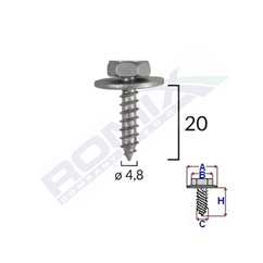 Surub Fixare Elemente Motor Pentru Toyota 4.8X20Mm Set 10 Buc