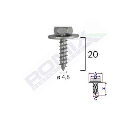 Surub Fixare Elemente Motor Pentru Toyota 4.8X20Mm Set 10 Buc