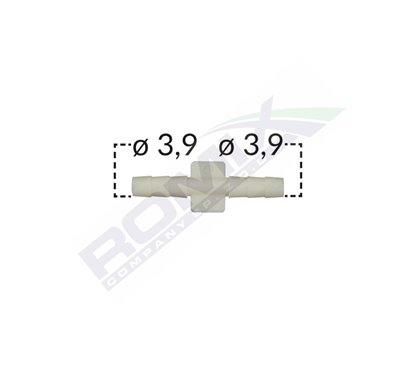 Conector Liniar Furtun Conducte Universal 3.9Mm - Gri Set 5 Buc