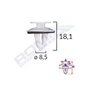 Clips Tapiterie Pentru Mercedes 8.5X18.1Mm Alb - Set 10 Buc