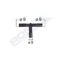 Conector Teu Furtun Conducte Universal 8Mm - Negru Set 5 Buc