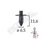 Clips Fixare Pentru Suzuki 6.5X11.6Mm - Negru Set 10 Buc