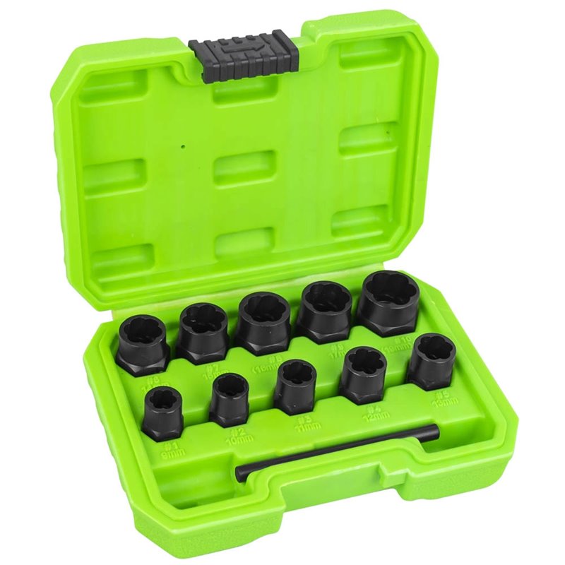 Set Tubulare Twist De 3/8` Pentru Extractie A Piulitelor Si Suruburilor De Blocare Jbm