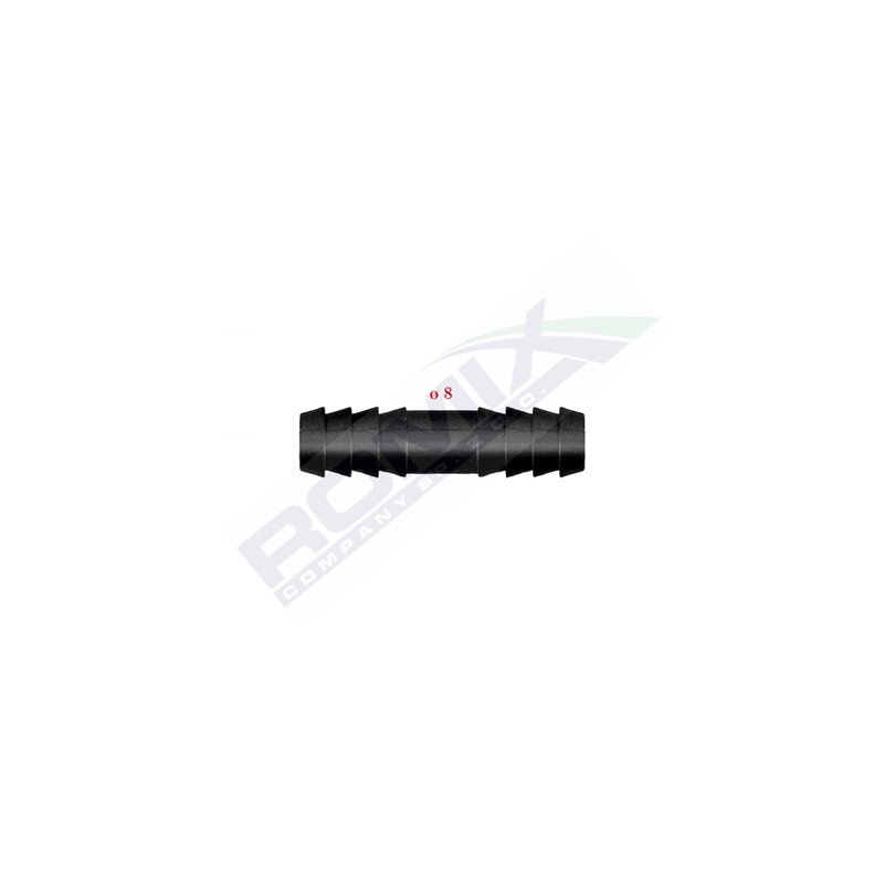 Conector Liniar Furtun Conducte Universal 8Mm - Negru Set 5 Buc