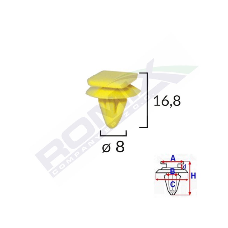 Clips Fixare Bandouri Laterale Hyundai Set 10 Buc