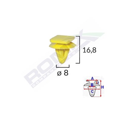 Clips Fixare Bandouri Laterale Hyundai Set 10 Buc