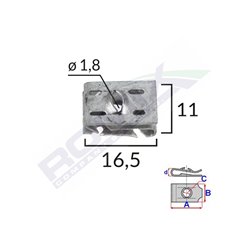 Clema Fixare Elemente Motor Pentru Grup Vag 1.8X16.5X11Mm Set 10 Buc