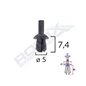 Clips Fixare Pentru Audi/Vw 5X7.4Mm - Negru Set 25 Buc