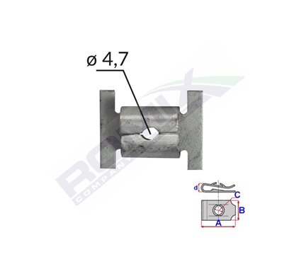 Priza Montare 12 X 14 Pentru Surub 4.7 Set 10 Buc