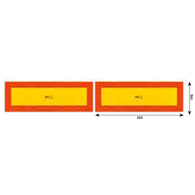 Set 2 Placute Reflectorizante 565X196Mm Aluminiu Rr 70.01 Hico