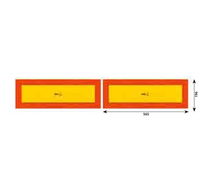 Set 2 Placute Reflectorizante 565X196Mm Aluminiu Rr 70.01 Hico