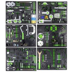 Dulap Cu 7 Sertare. Verde. Cu Set De Instrumente Pentru Sincronizare Motor