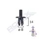 Clips Fixare Volvo 8X14Mm - Negru Set 10 Buc