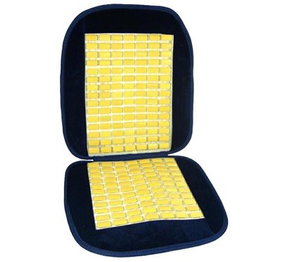 Husa scaun bambus cu velur albastru inchis, 61210 CarCo