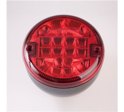 Lampa ceata 2 suruburi, fi140, 20 LED-uri, dispersor rosu QC007-R