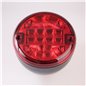 Lampa ceata 2 suruburi, fi140, 20 LED-uri, dispersor rosu QC007-R