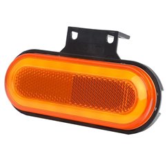 Lampa gabarit 124x49, LED, cu semnalizare, contur iluminat, suport, galbena, W198 1420 Was