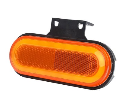 Lampa gabarit 124x49, LED, cu semnalizare, contur iluminat, suport, galbena, W198 1420 Was