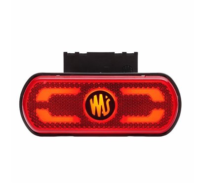 Lampa gabarit 134x53(71) cu suport, 20 LED-uri, rosie, cu proiectare lumina la sol, W240 1599 Was