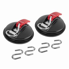 Ventuza fixare cu 2 carlige, 15cm, maxim 10kg, set 2 bucati, Suction Cup Fastening 883.12 Alca