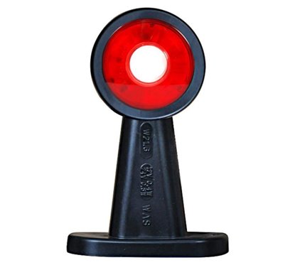 Lampa gabarit cu brat oblic 45°, 135mm, LED, alb-rosie, 12-24V, W21.6W 500bc Was