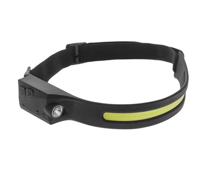 Lanterna frontala, Cob si Xpe LED, 5w/3w, 350lm/120lm,  reincarcabila USB, 1200mAh, senzor de miscare, 6 functii, 29cm, LA0203