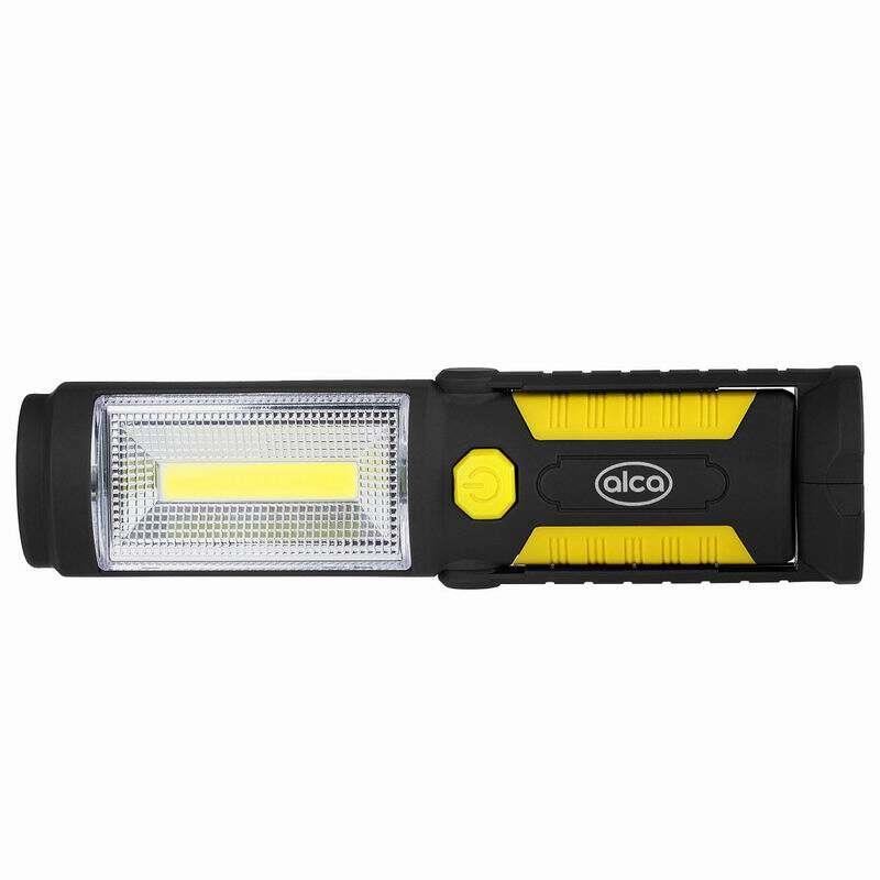 Lanterna lucru LED COB, cu magnet si carlig, 220lm, cu baterie, 580.40 Alca