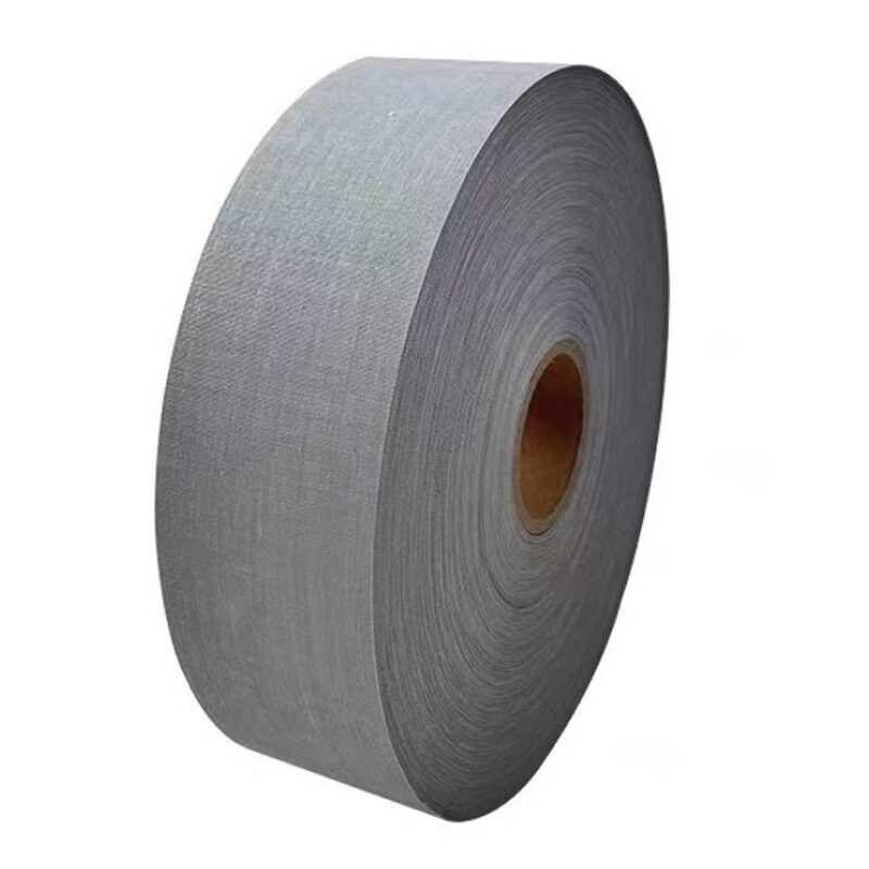 Rola banda reflectorizanta, alba, pentru cusut pe textile, 5cmx100m,i, 081123-4