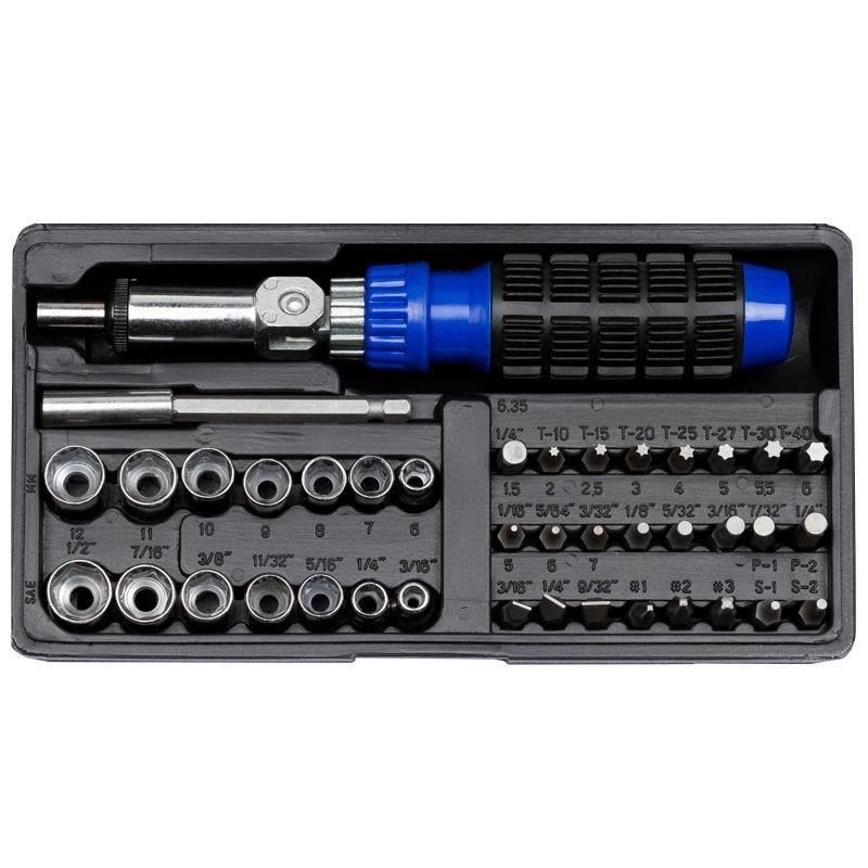 Trusa surubelnite tubulare si biti, 40 bucati, 418.00 Alca