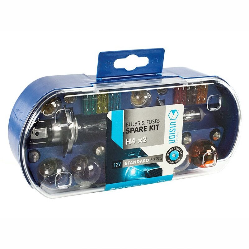 Caseta becuri H4, 12V 55W, cu sigurante, 30 de elemente, 86993 Vision Caseta becuri H4, 12V 55W, cu sigurante, 30 de elemente, 86993 Vision
