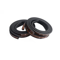 Cheder ornament protectie aripa, 19mm, oblic, negru, set 4 buc x 1.5m, LH15-n