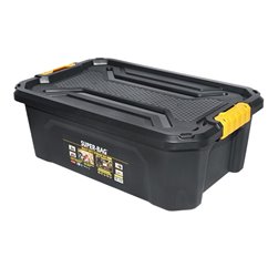Cutie plastic, transport si depozitare, 30L, 58x38x20cm, sarcini grele, cu capac, BK92827 SuperBag