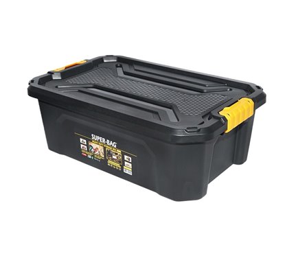 Cutie plastic, transport si depozitare, 30L, 58x38x20cm, sarcini grele, cu capac, BK92827 SuperBag