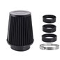Filtru aer sport, negru-crom, 3 adaptori, h13cm, 86002 Carmotion 