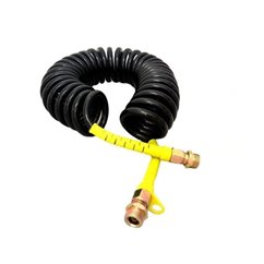 Furtun aer frana M16, spiralat 5.5m, negru cu galben, P1617-A