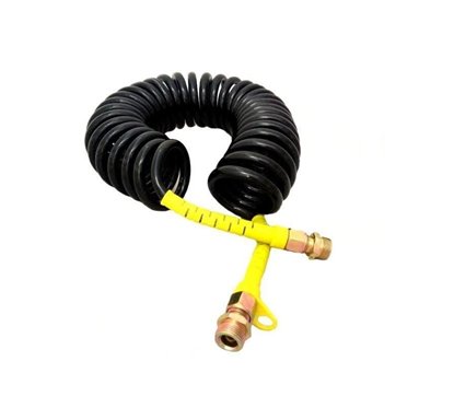 Furtun aer frana M16, spiralat 5.5m, negru cu galben, P1617-A