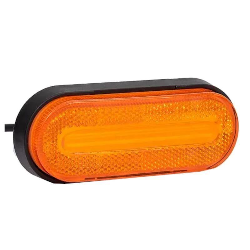 Lampa gabarit 124x51, LED, functie semnalizare, cu suport, galbena, 12-36V, FT-071-Z Fristom