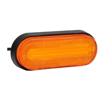 Lampa gabarit 124x51, LED, functie semnalizare, cu suport, galbena, 12-36V, FT-071-Z Fristom