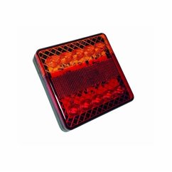 Lampa stop 96x96, 3 functii, 10 LED-uri, 12-24V, stanga-dreapta, catadioptru, TT.12015