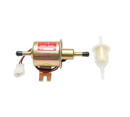 Pompa alimentare combustibil, benzina/motorina, 12V, fi8mm, cu filtru, HEP-02A SR76