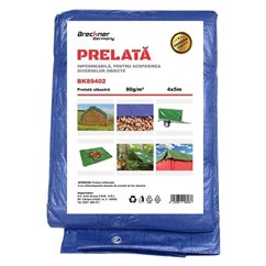Prelata cu ochiuri de prindere 80g/m2, albastra 4x5m cv32, BK89402