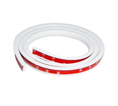 Cheder ornament protectie aripa, 19mm, oblic, alb, set 4 bucati x 1.5m, LH15-a