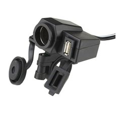 Priza bricheta cu USB, montare aparenta, pe ghidon Carmotion 86107