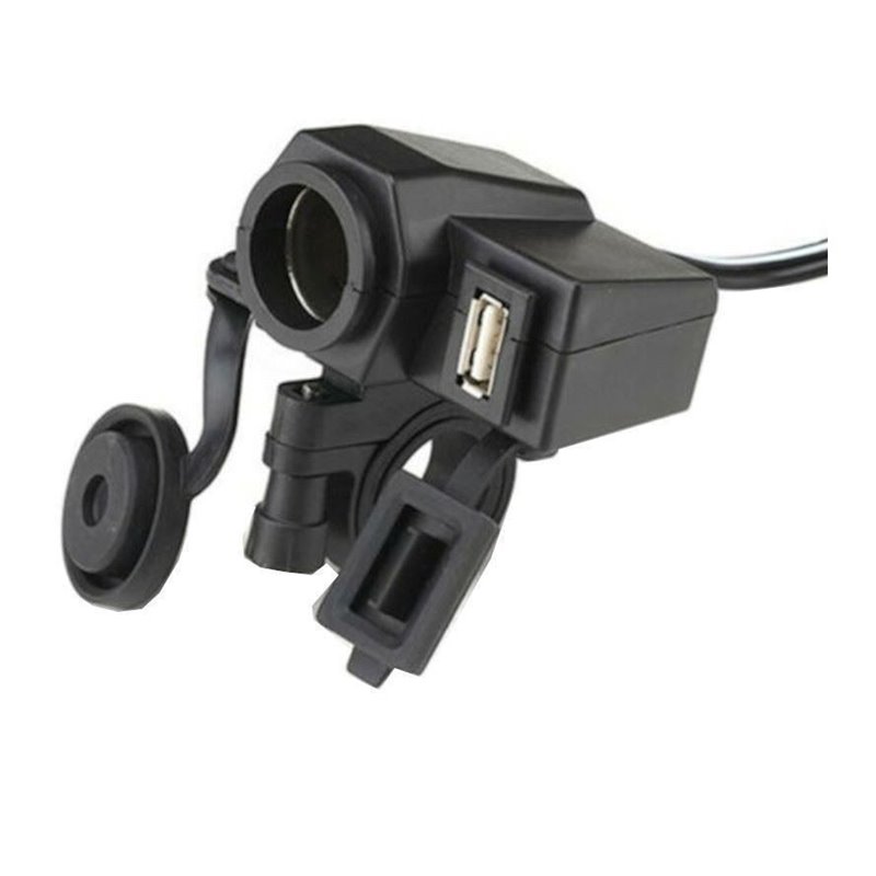 Priza bricheta cu USB, montare aparenta, pe ghidon Carmotion 86107