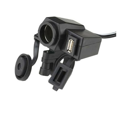 Priza bricheta cu USB, montare aparenta, pe ghidon Carmotion 86107